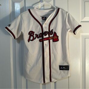 Majestic brand Chipper Jones jersey youth Medium Braves